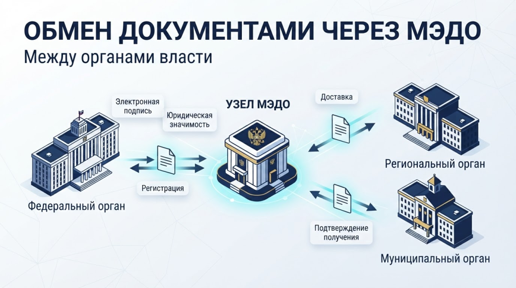 Обмен электронными документами между органами власти через МЭДО