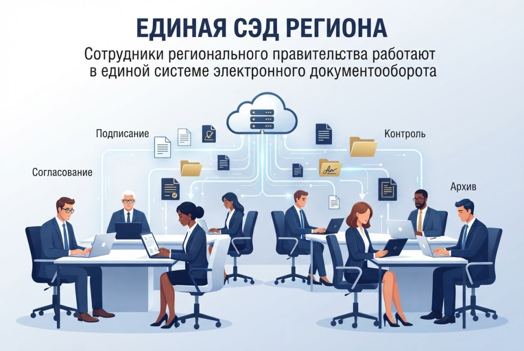 Сотрудники регионального правительства работают в единой СЭД